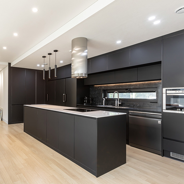 HANSOL HOMEDECO ラックスブラック SM 施工事例 1
