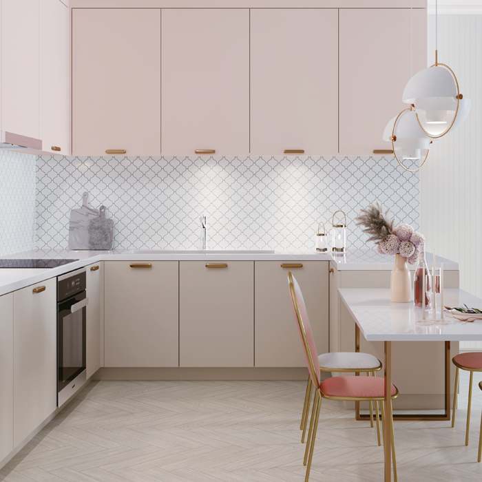HANSOL HOMEDECO ロージーピンク SM 施工事例 1