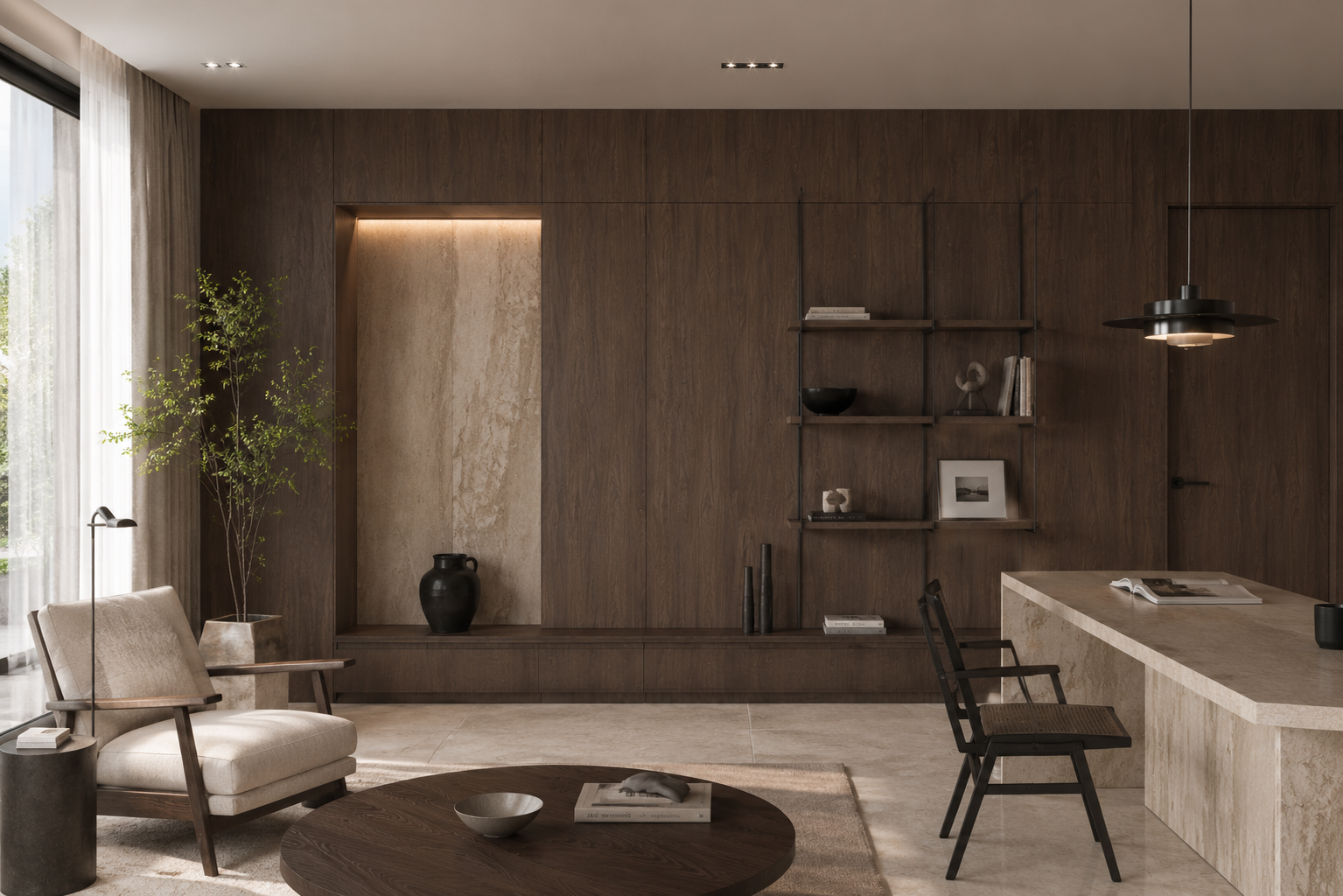 HANSOL HOMEDECO モントセラトウォールナット 施工事例 1