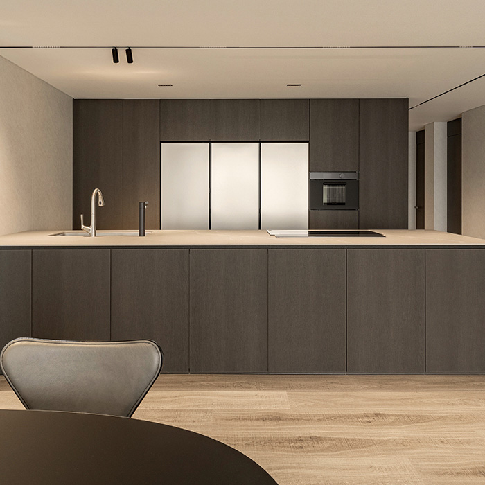HANSOL HOMEDECO カーフブラウン 施工事例 1
